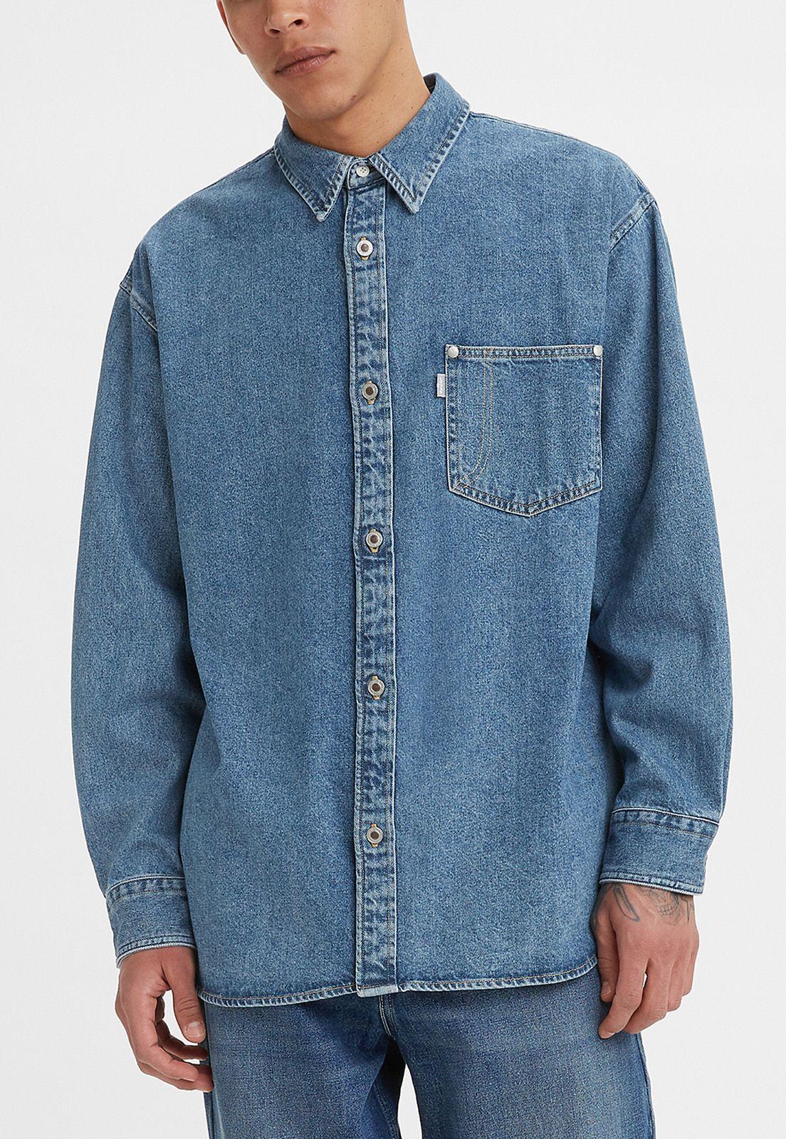 Camisa Hombre Silvertab Oversize 1 bolsillo Azul Levis A3404-0000-0