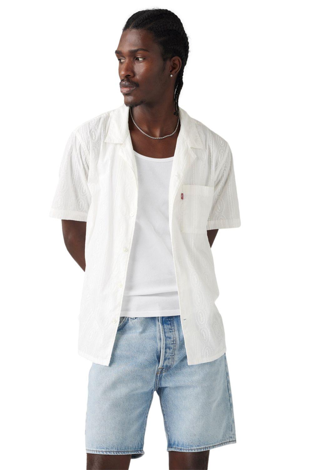 Camisa Hombre The Sunset Camp Shirt Blanco Levis 72625-0118-3