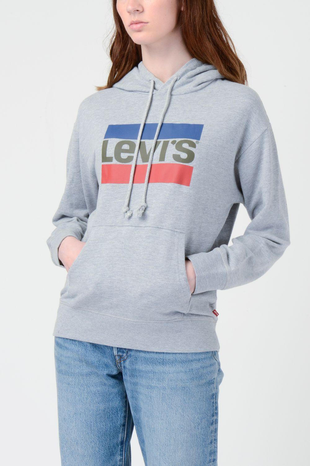 Polerón Mujer con Capucha Gris Levis 18487-9088-3
