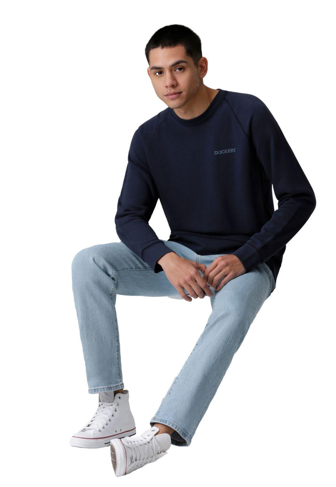 Polerón Hombre Crewneck Regular Fit Azul A1104-0077-4