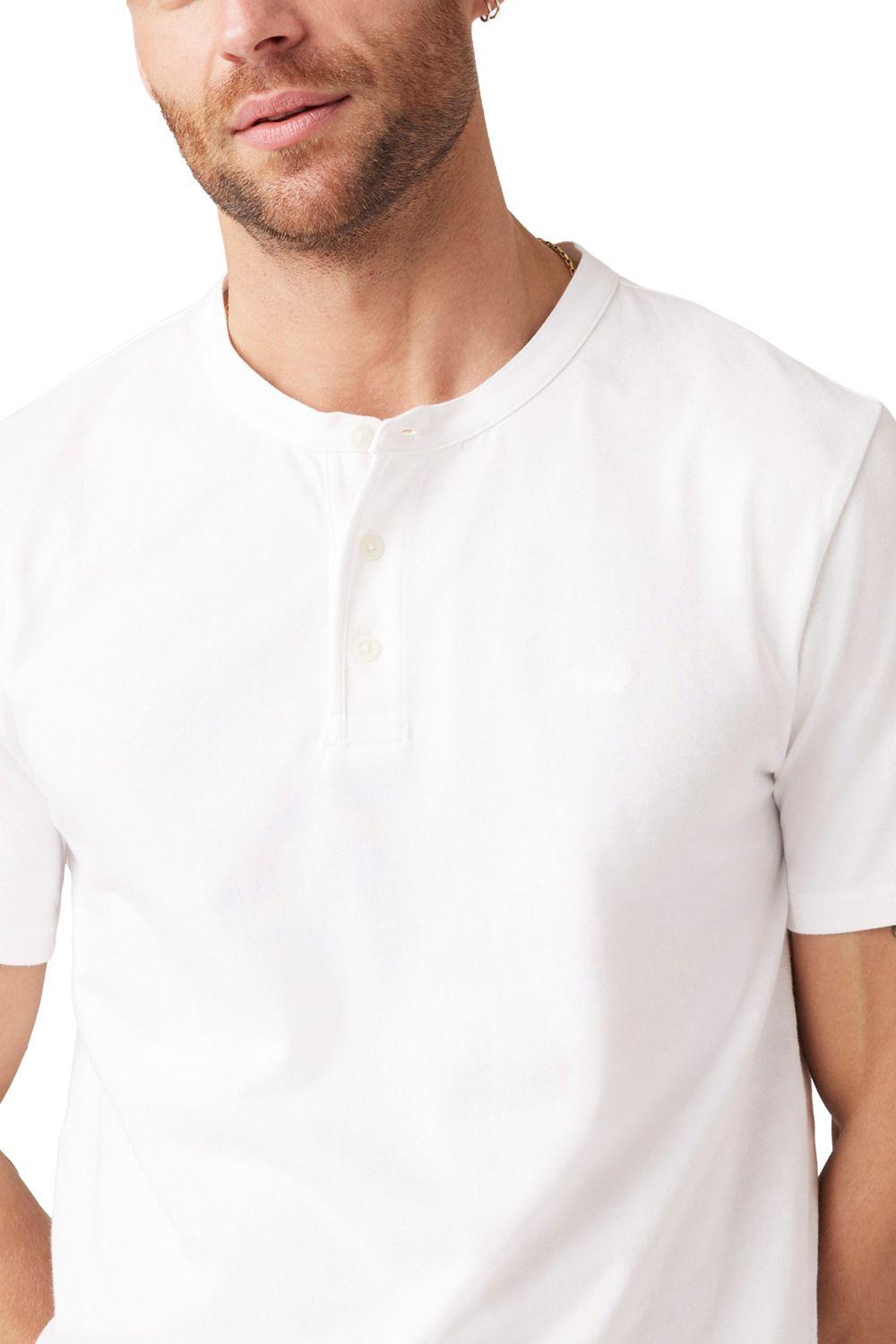 Polera Hombre Ss Hm Henley Blanco Levis A8602-0000-2