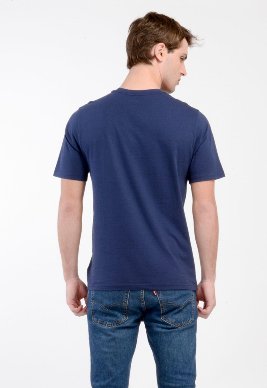 Polera Hombre Cuello Redondo Gráfica Azul Levis 16143-0623-1
