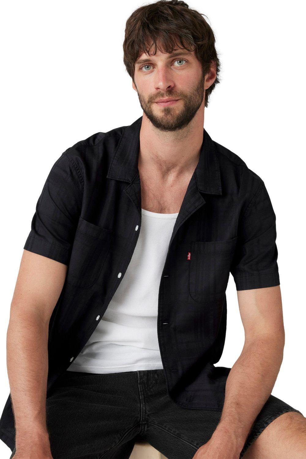Camisa Hombre S/s Classic Camper Negro Levis 21976-0127-2