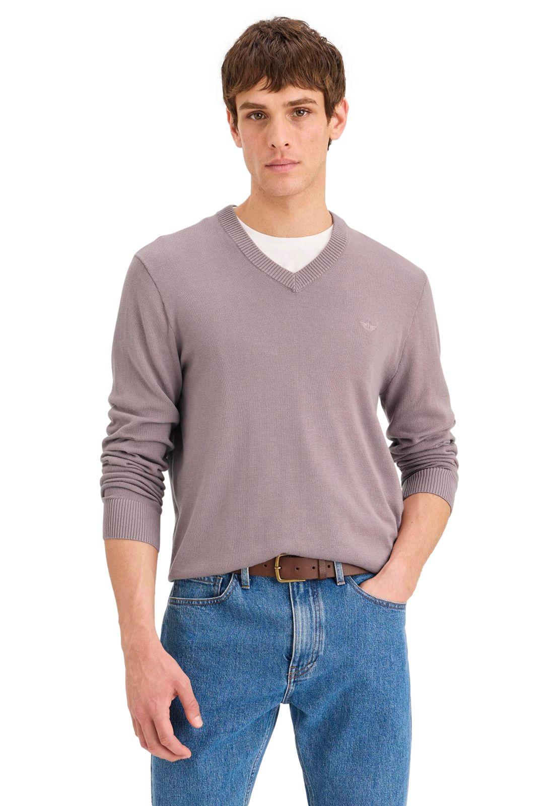 Sweater Hombre V-Neck Regular Fit Lila 000XZ-0008-0