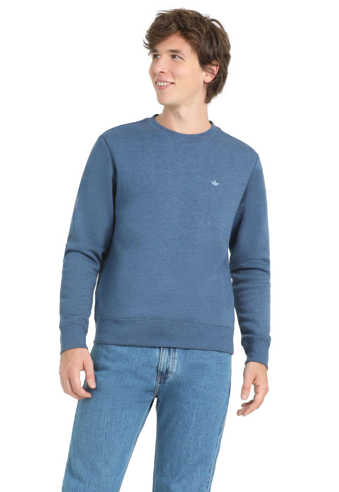 Polerón Hombre Crewneck Regular Fit Azul A3199-0024-0