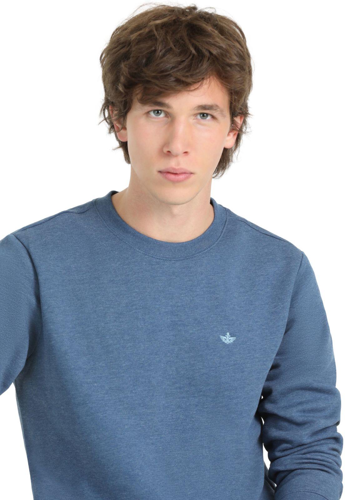Polerón Hombre Crewneck Regular Fit Azul A3199-0024-3
