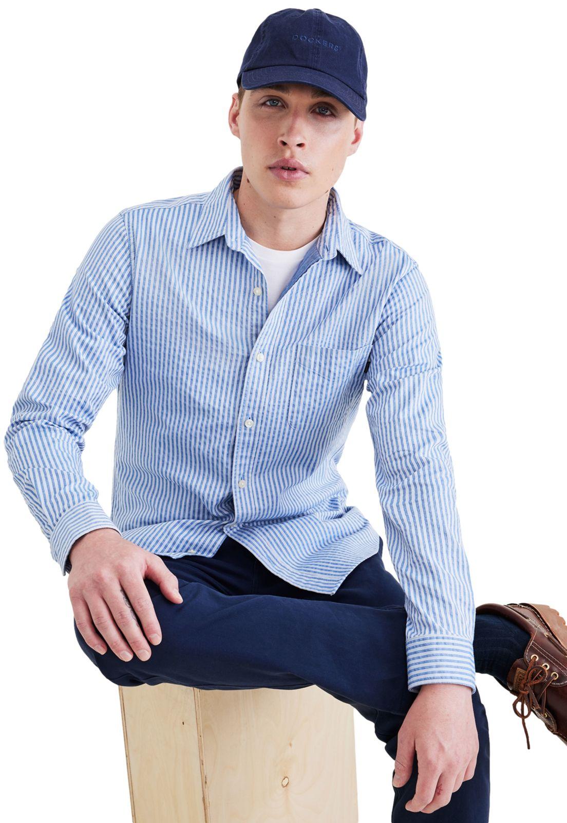 Camisa Hombre Original Woven Slim Fit Celeste A1114-0095-3