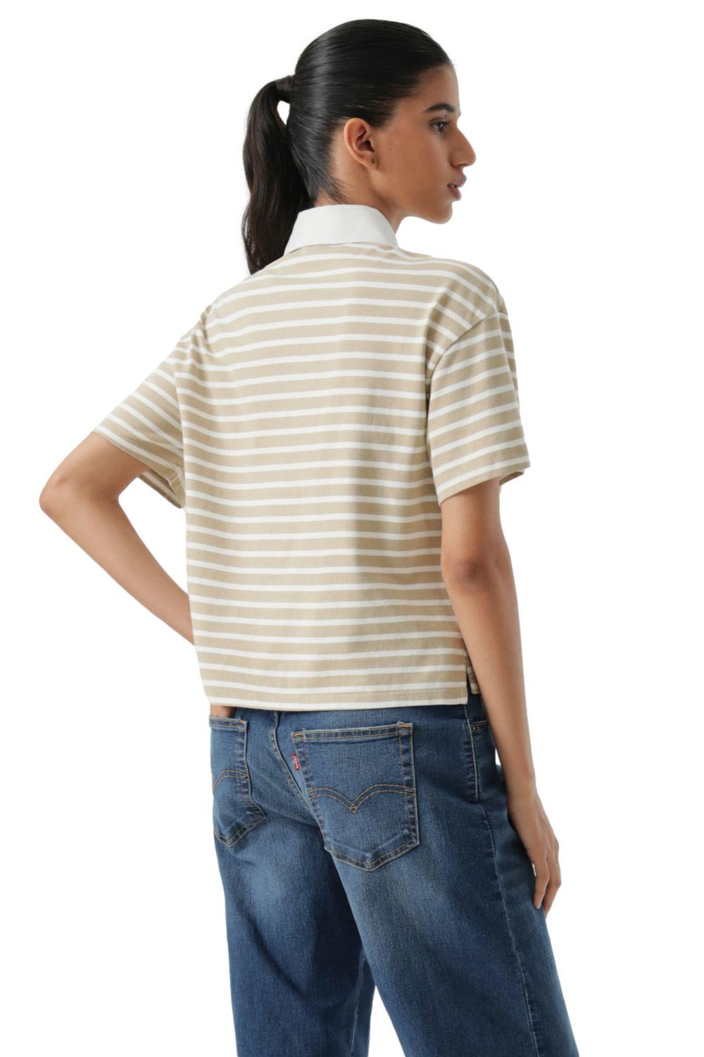 Polera Mujer Aries Rubgy Polo Beige Levis 004GQ-0002-2