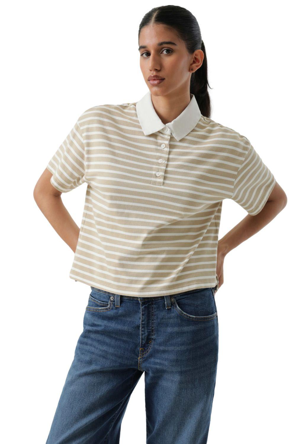 Polera Mujer Aries Rubgy Polo Beige Levis 004GQ-0002-4
