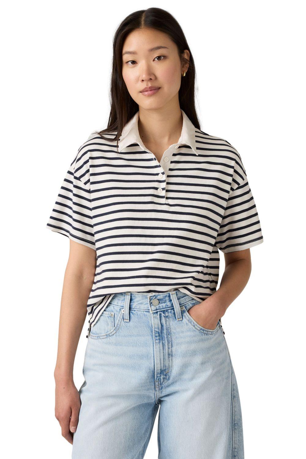 Polera Mujer Aries Rubgy Polo Negro Levis 004GQ-0000-0