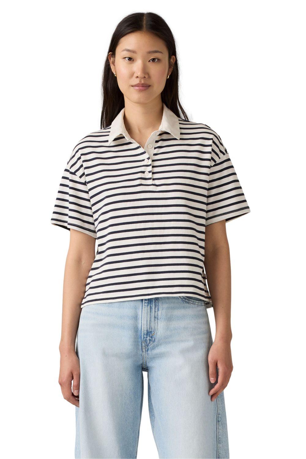 Polera Mujer Aries Rubgy Polo Negro Levis 004GQ-0000-3