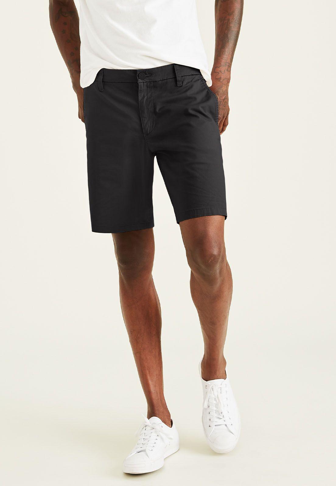 Short Ultimate Solid Straight Fit Negro Dockers-0