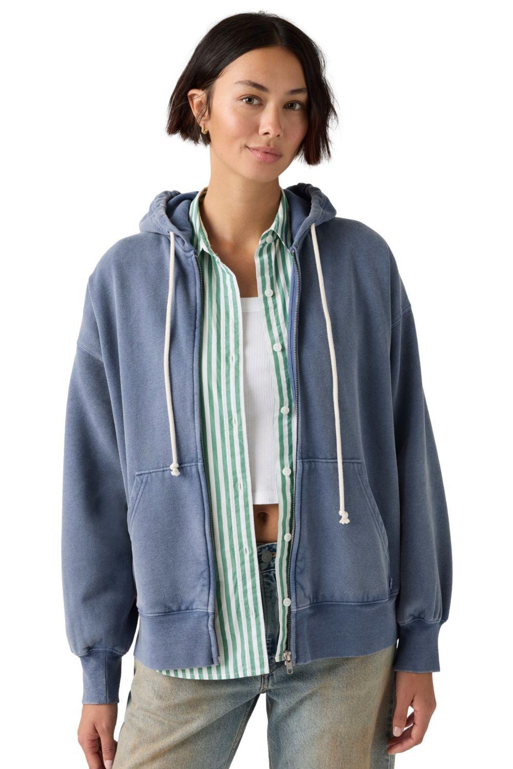 Polerón Mujer Vintage Oversized Hoodie Azul Levis 005IH-0007-2