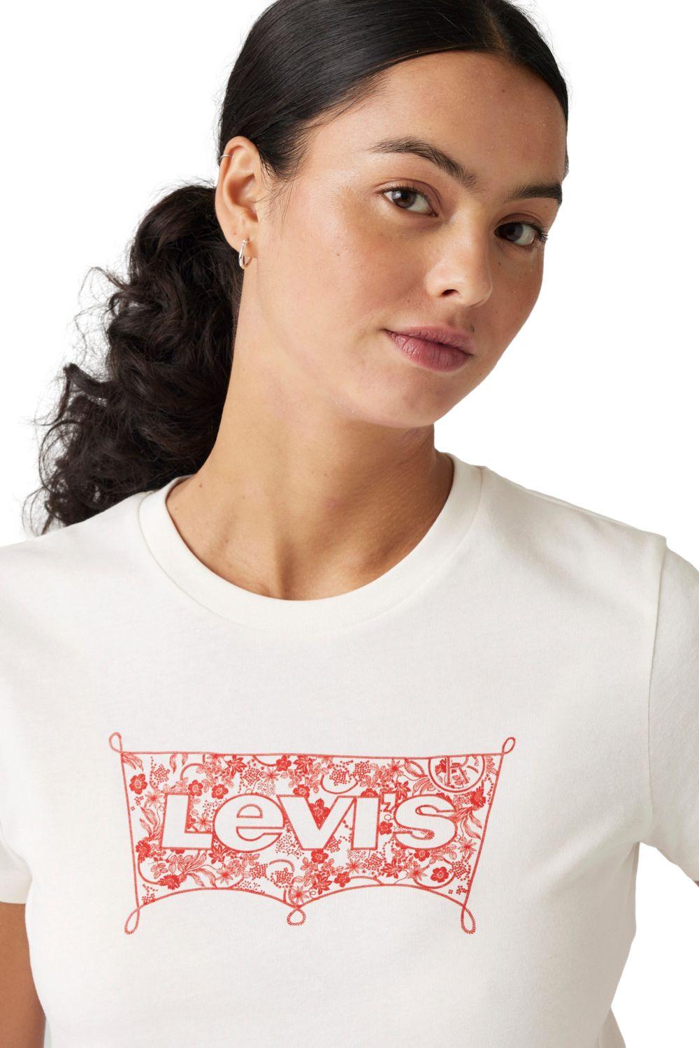 Polera Mujer Floral Bandana Print Blanco Levis 17369-3051-3