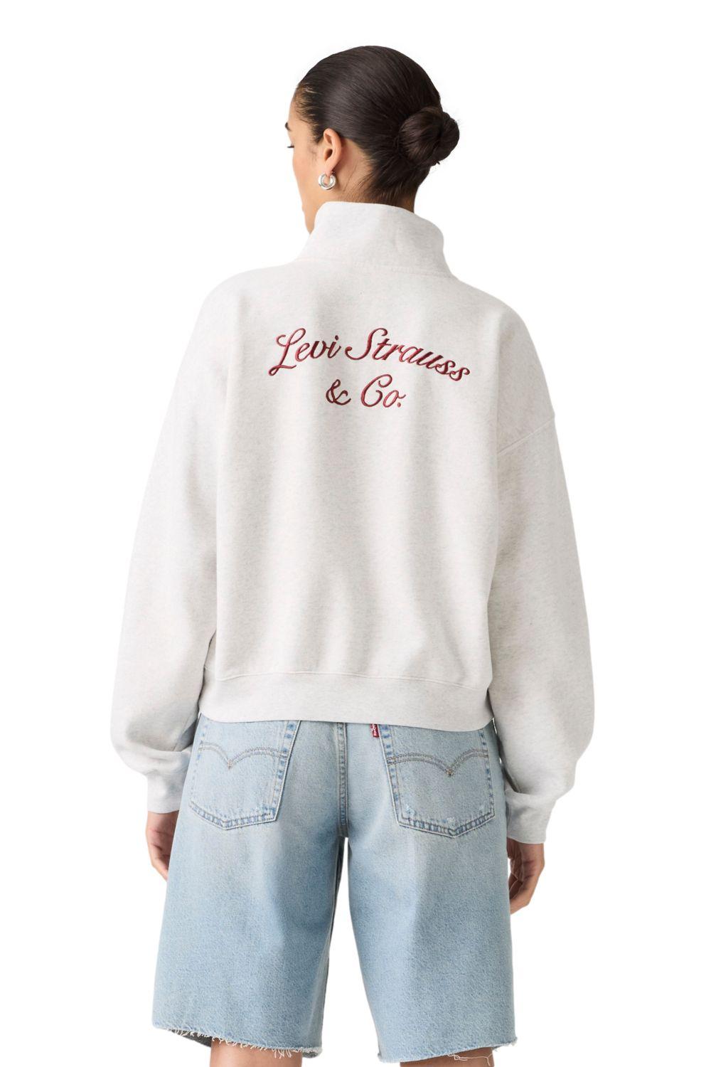 Polerón Mujer Vintage Boxy 1/4 Zip Gris Levis 005GS-0001-1