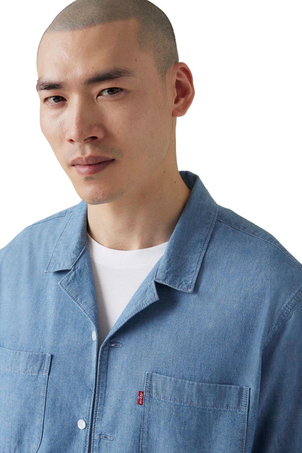Camisa Hombre S/s Classic Camper Azul Levis 21976-0117-3