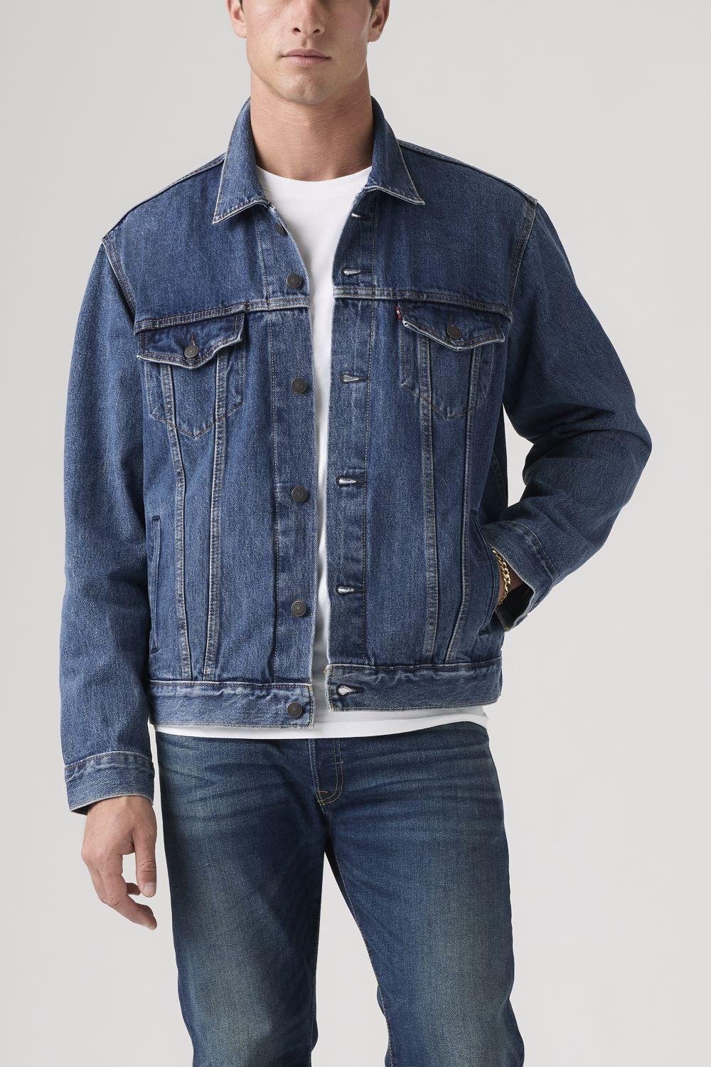 Chaqueta Hombre Regular Fit Clásica Cuello Punta Azul Levis 72334-0130-4