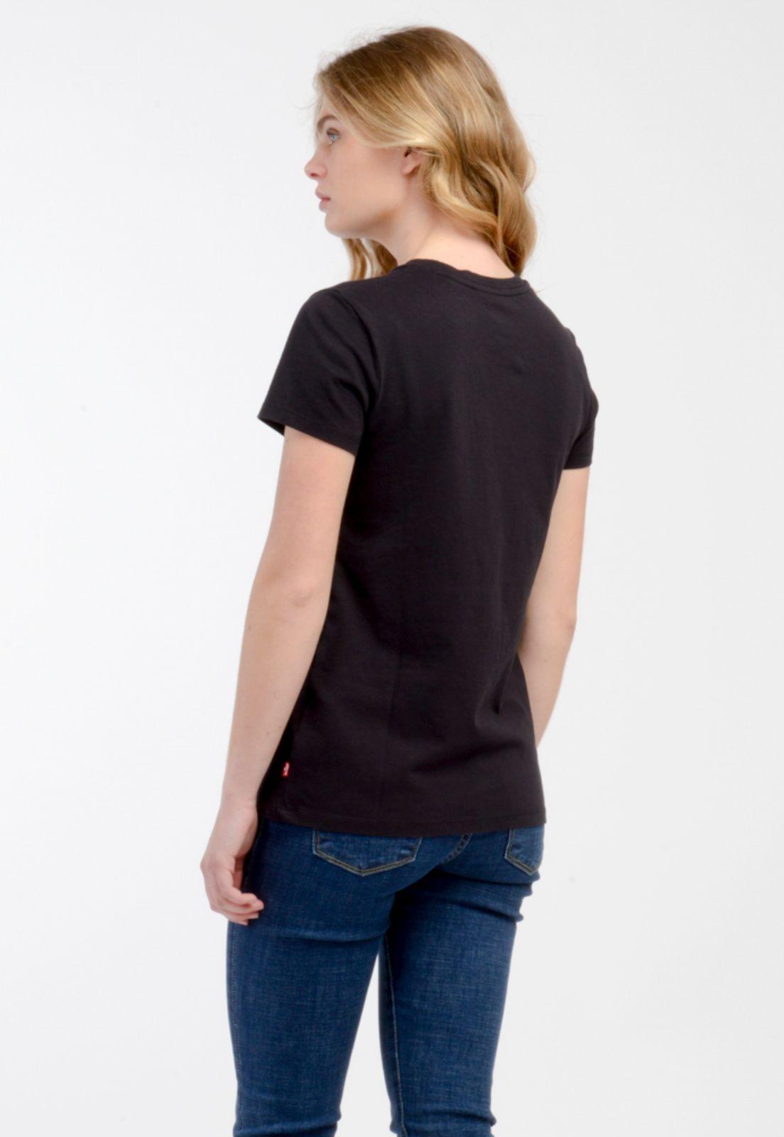 Polera Mujer Lisa Con Logo Porter Negro Levis 17369-1906-1