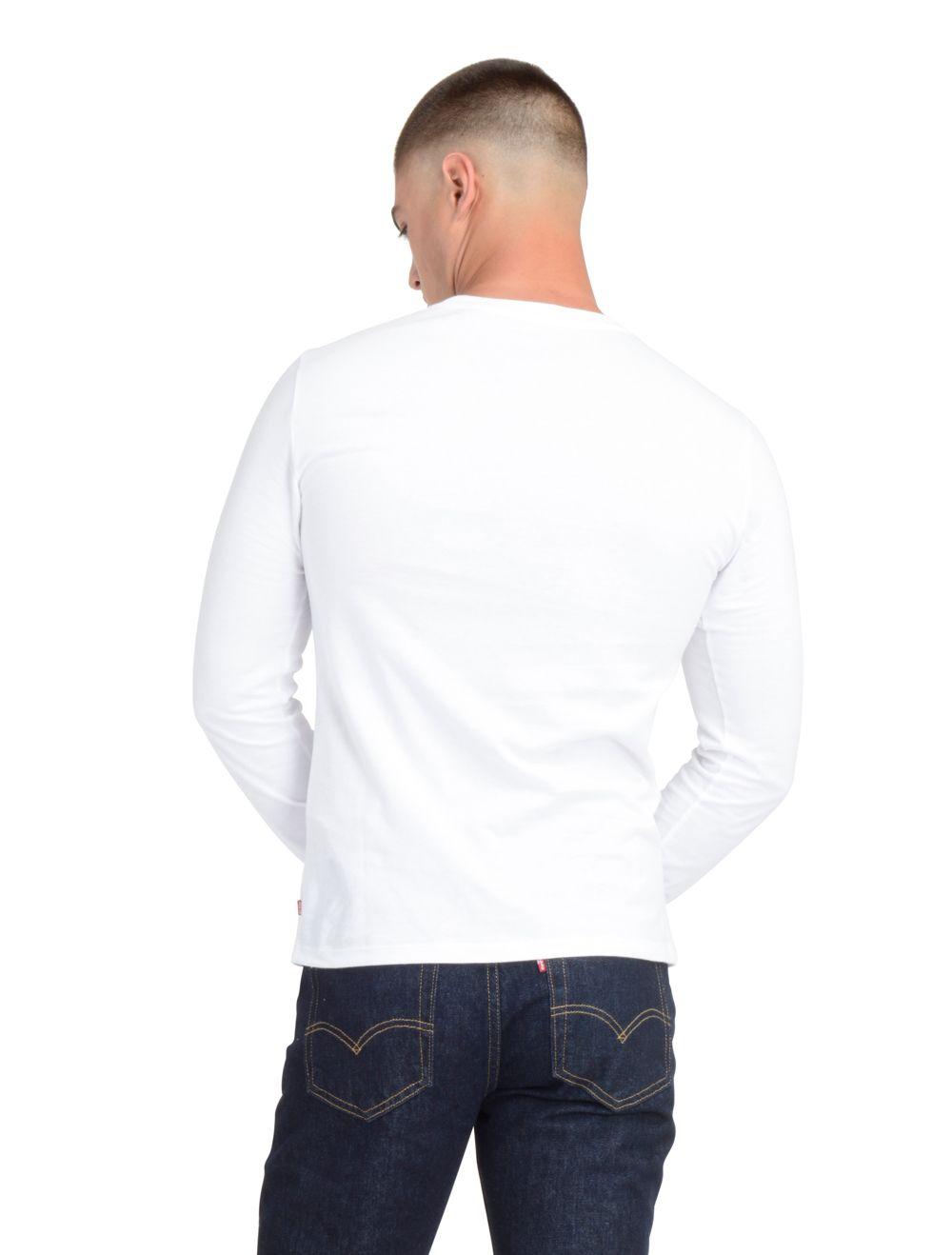 Polera Hombre  Manga Larga Batwing Blanca Levis 36015-0010-2