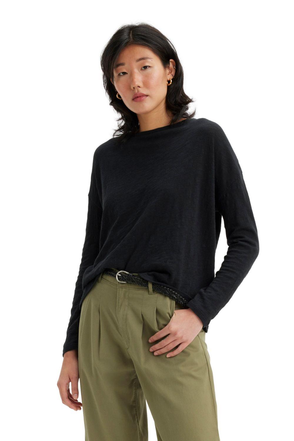 Polera Mujer Margot Long Sleeve Negro Levis A7248-0012-0