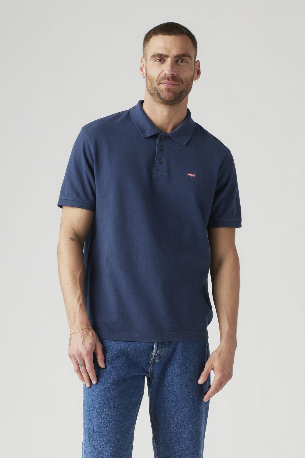 Polera Hombre Regular Fit Lisa con Logo Azul Levis 35883-0005-0