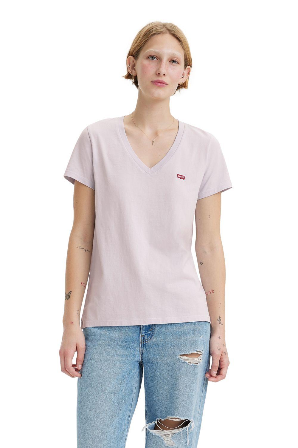 Polera Mujer Regular Fit Cuello V Lila Levis 85341-0071-0
