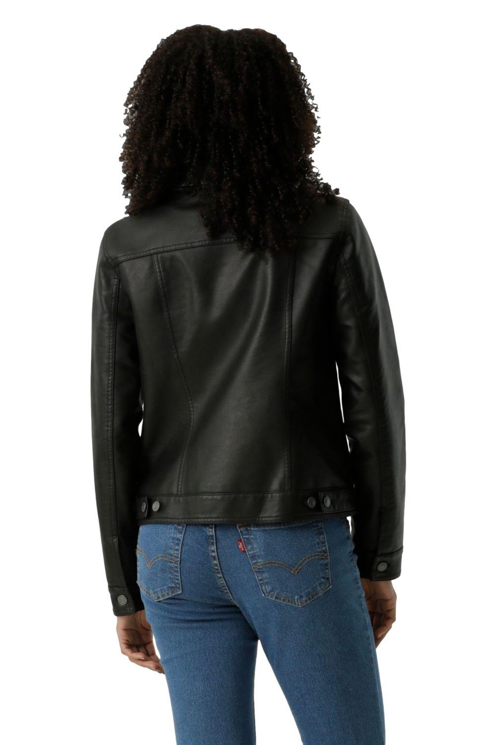 Chaqueta Mujer Faux Leather Trucker Negro Levis 59544-0600-2