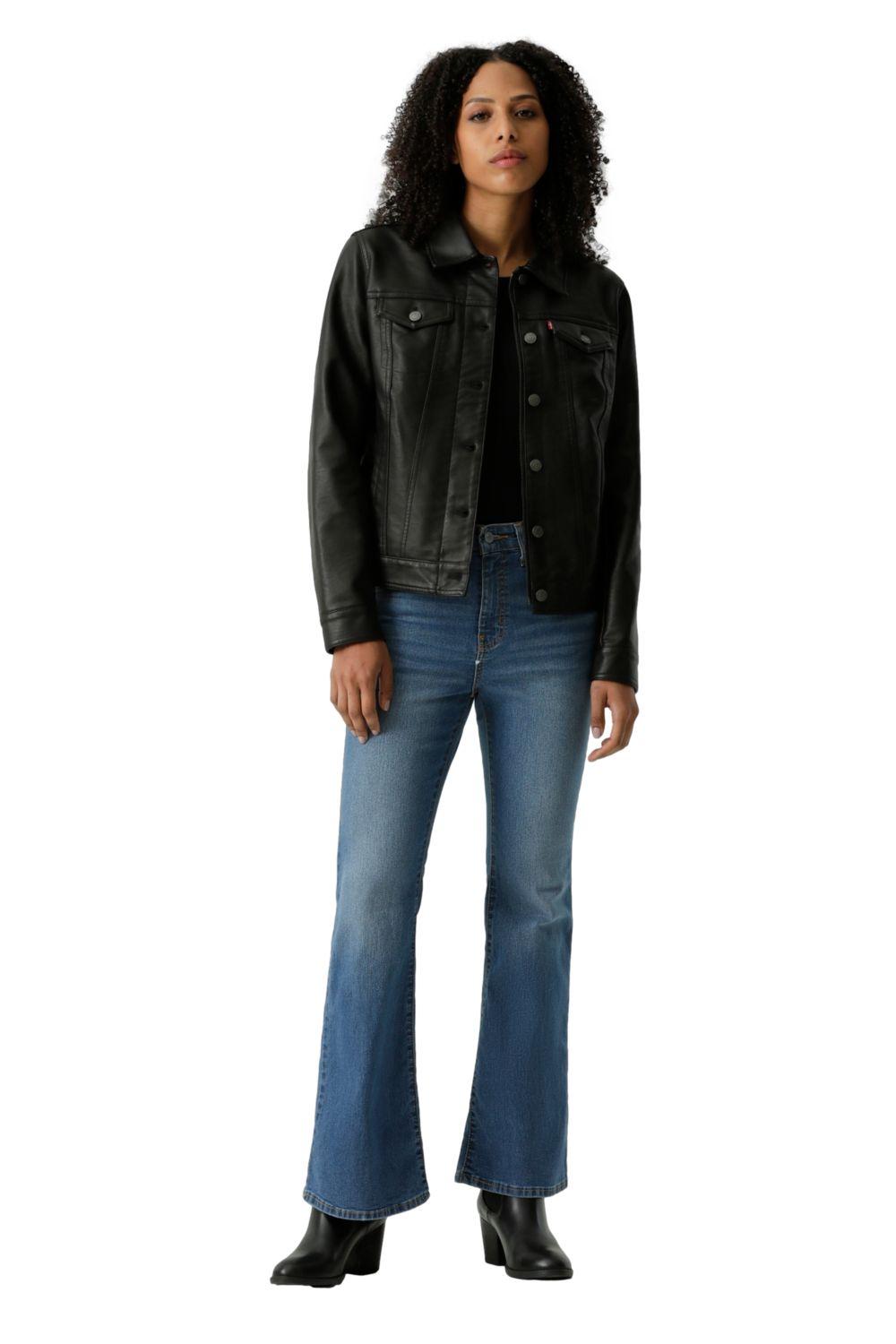 Chaqueta Mujer Faux Leather Trucker Negro Levis 59544-0600-4