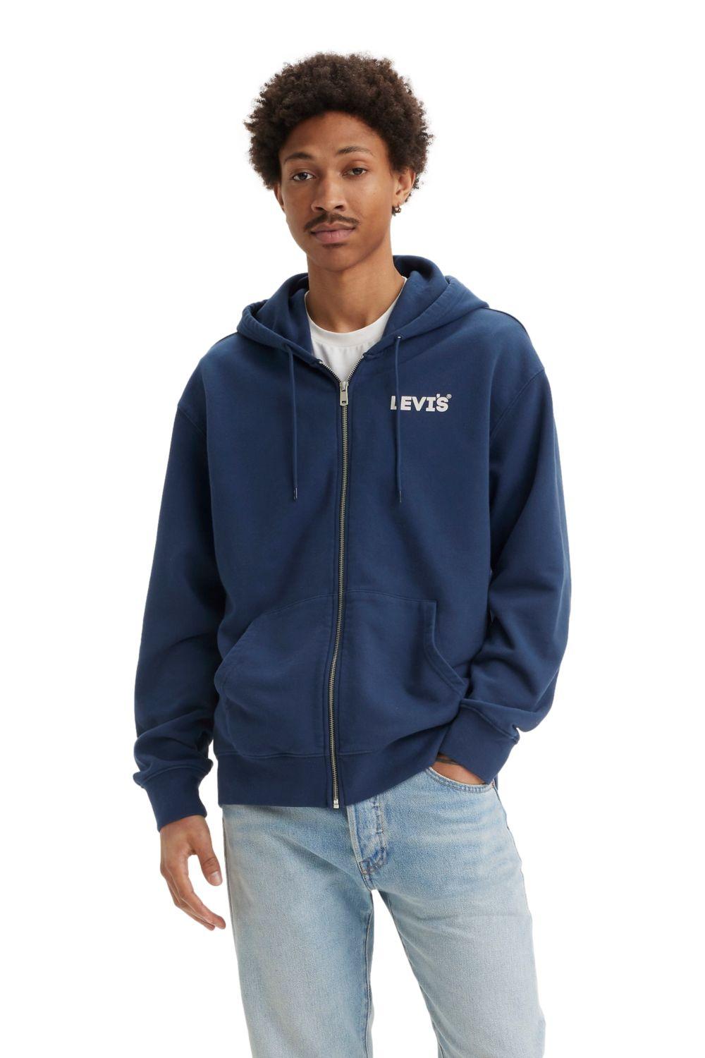 Polerón Hombre Relaxed Graphic Zipup Azul Levis 38717-0047-0