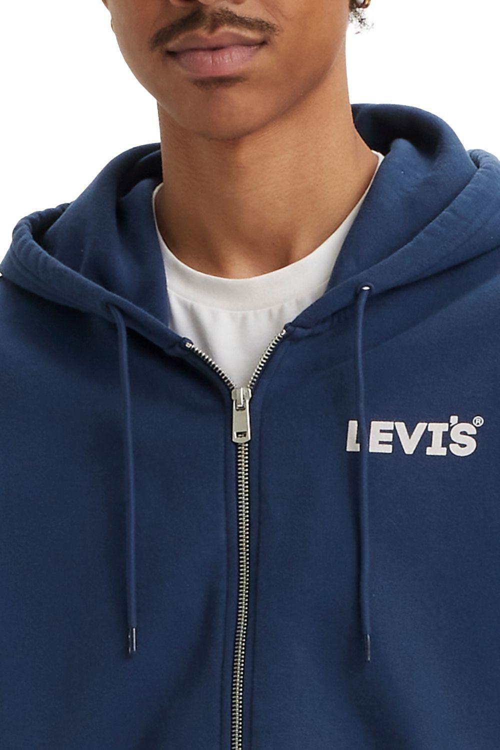 Polerón Hombre Relaxed Graphic Zipup Azul Levis 38717-0047-2