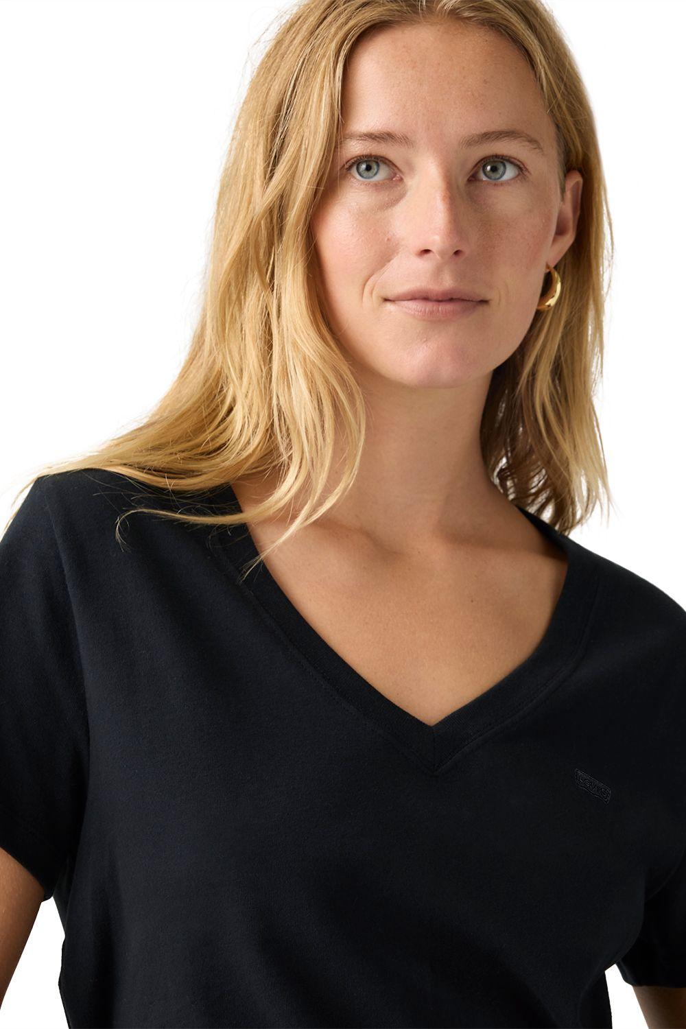 Polera Mujer Favorite V-neck Negro Levis 005J6-0012-2