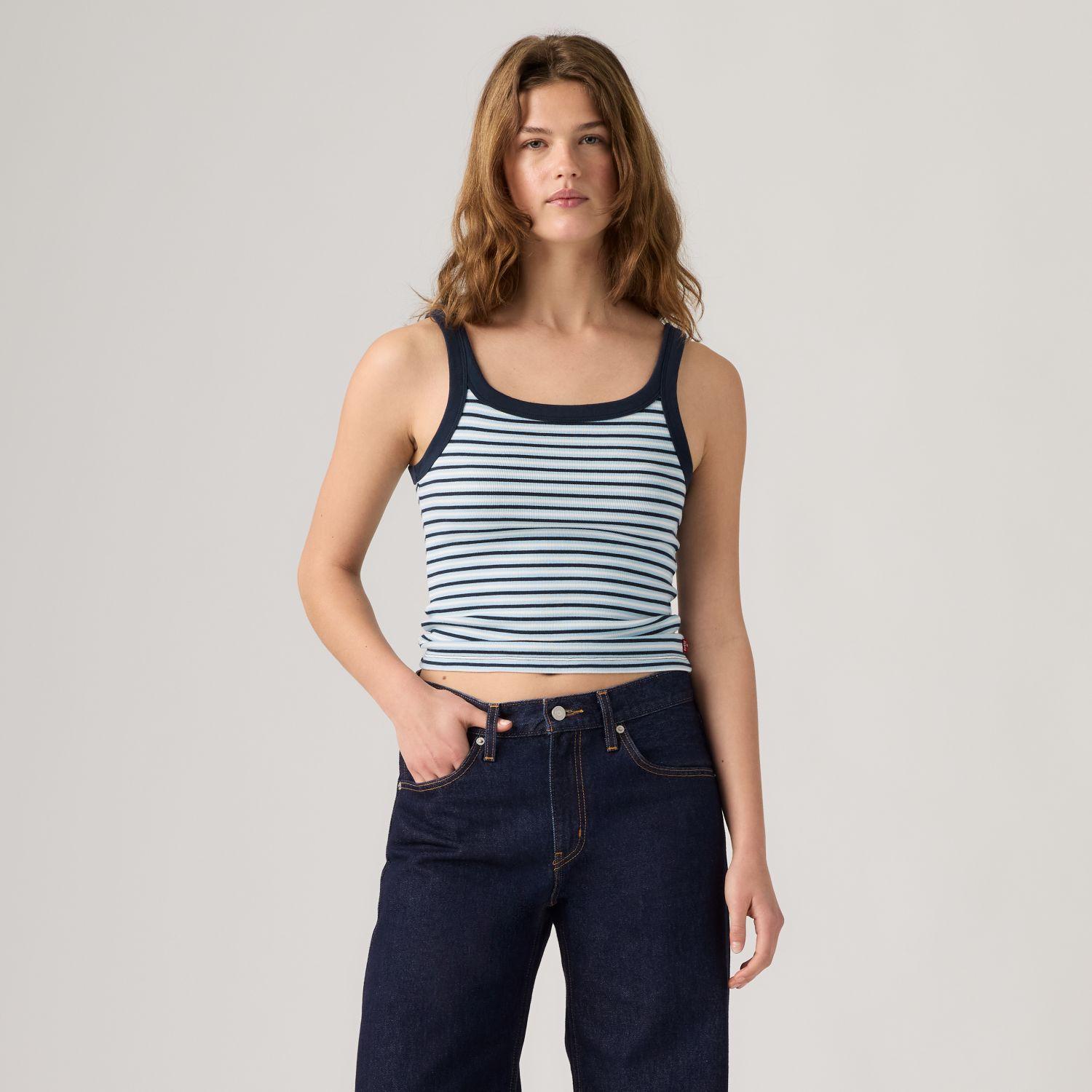 Polera Mujer Essential Ribbed Tank Azul Levis 005IN-0012-0