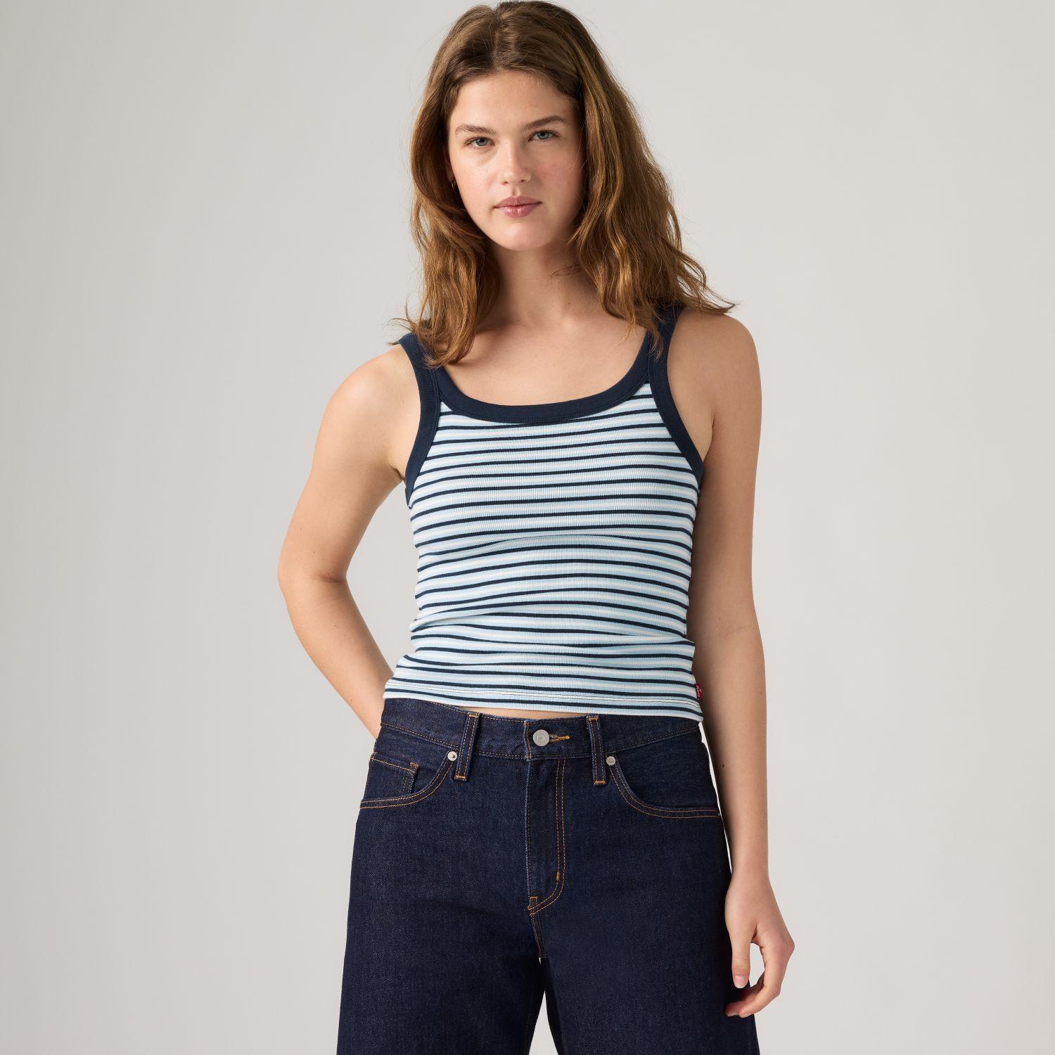 Polera Mujer Essential Ribbed Tank Azul Levis 005IN-0012-2