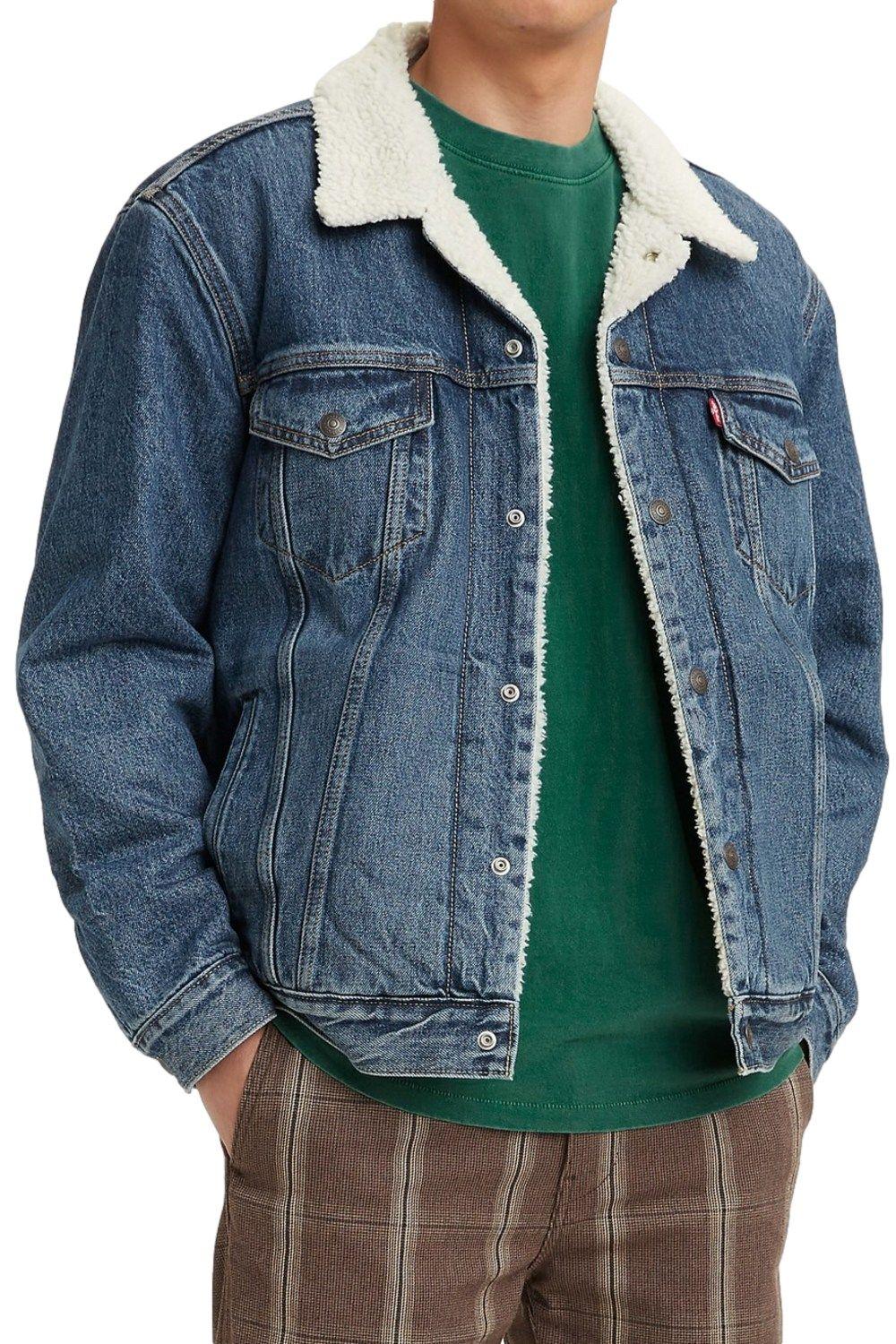 Chaqueta Hombre Trucker Sherpa Azul Levis 16365-0162-0