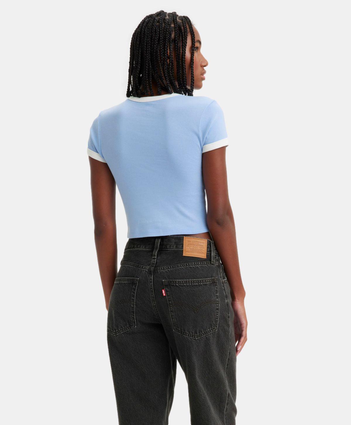 Polera Mujer  Ringer Mini  Batwing Azul Levis A3523-0016-1