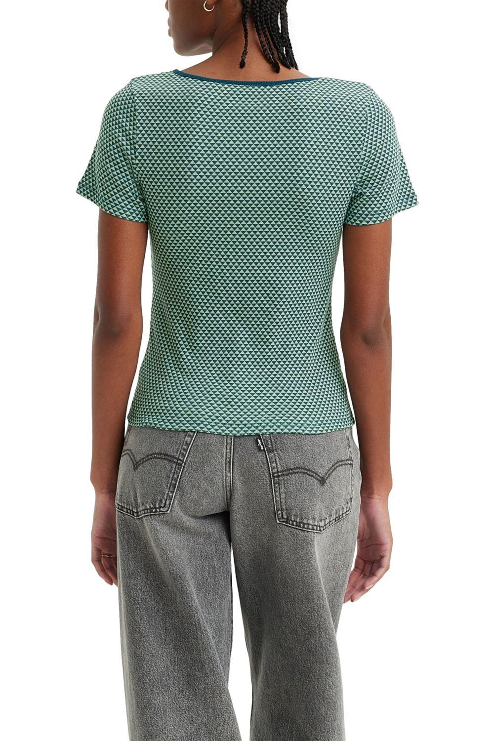 Polera Mujer Honey Manga Corta Batwing Verde Levis 34932-0060-3