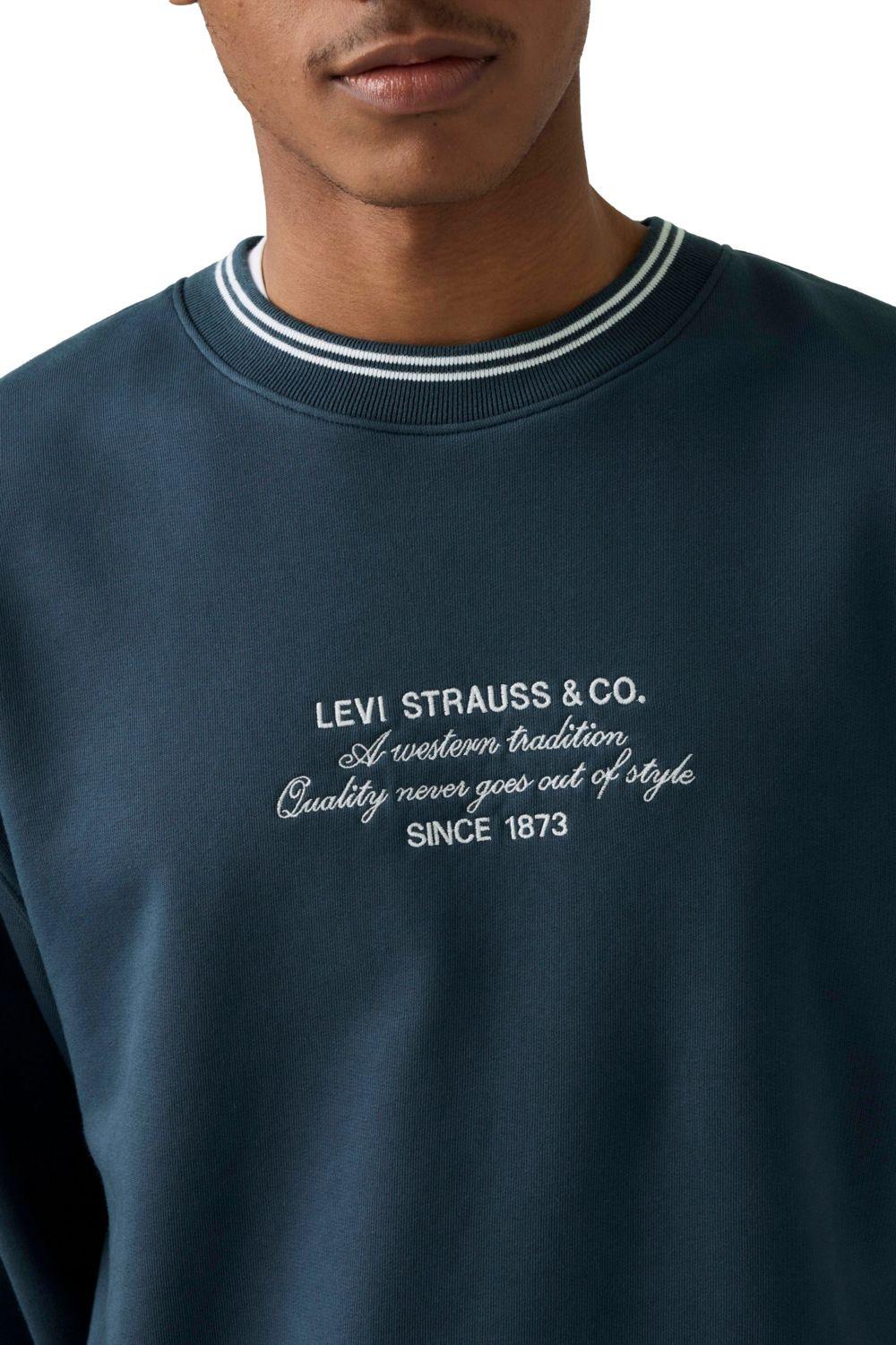 Polerón Hombre Tipped Graphic Crew Azul Levis 004FM-0000-3