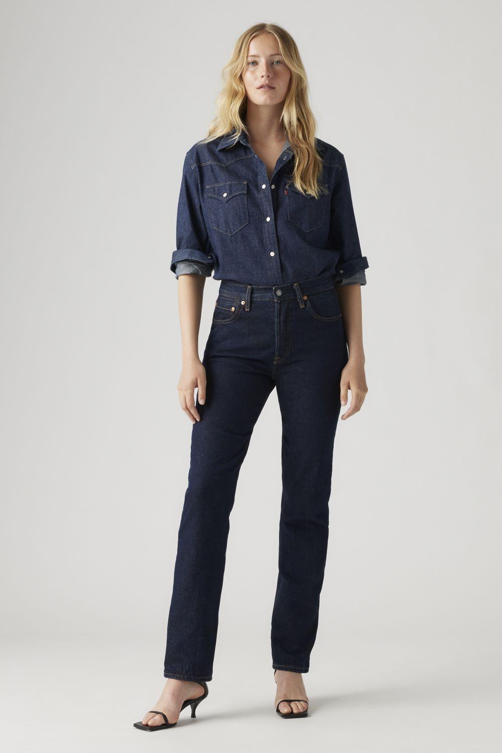 Jeans Mujer 501 Original Fit Azul Levis 12501-0384-4