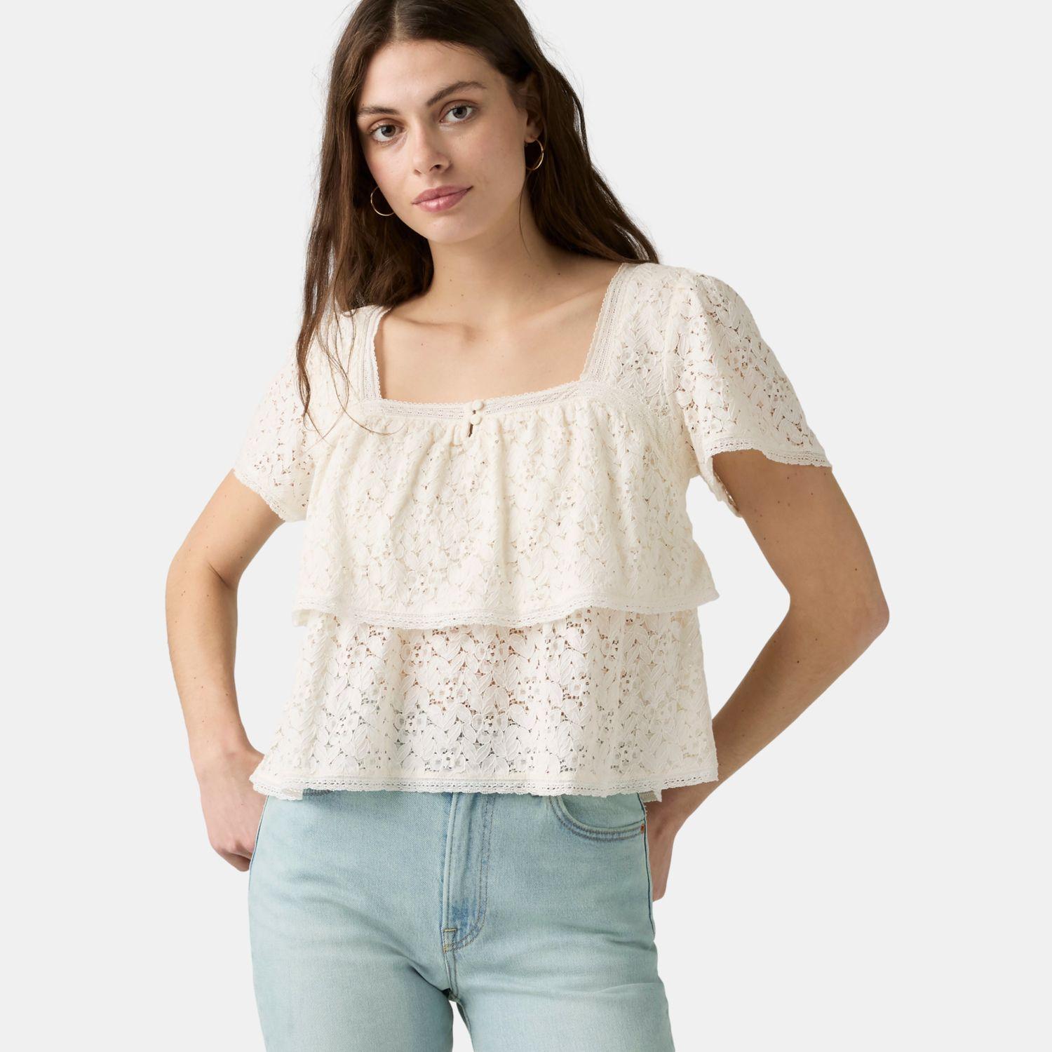 Blusa Mujer Dom Lace Blouse Beige Levis 007XH-0005-2
