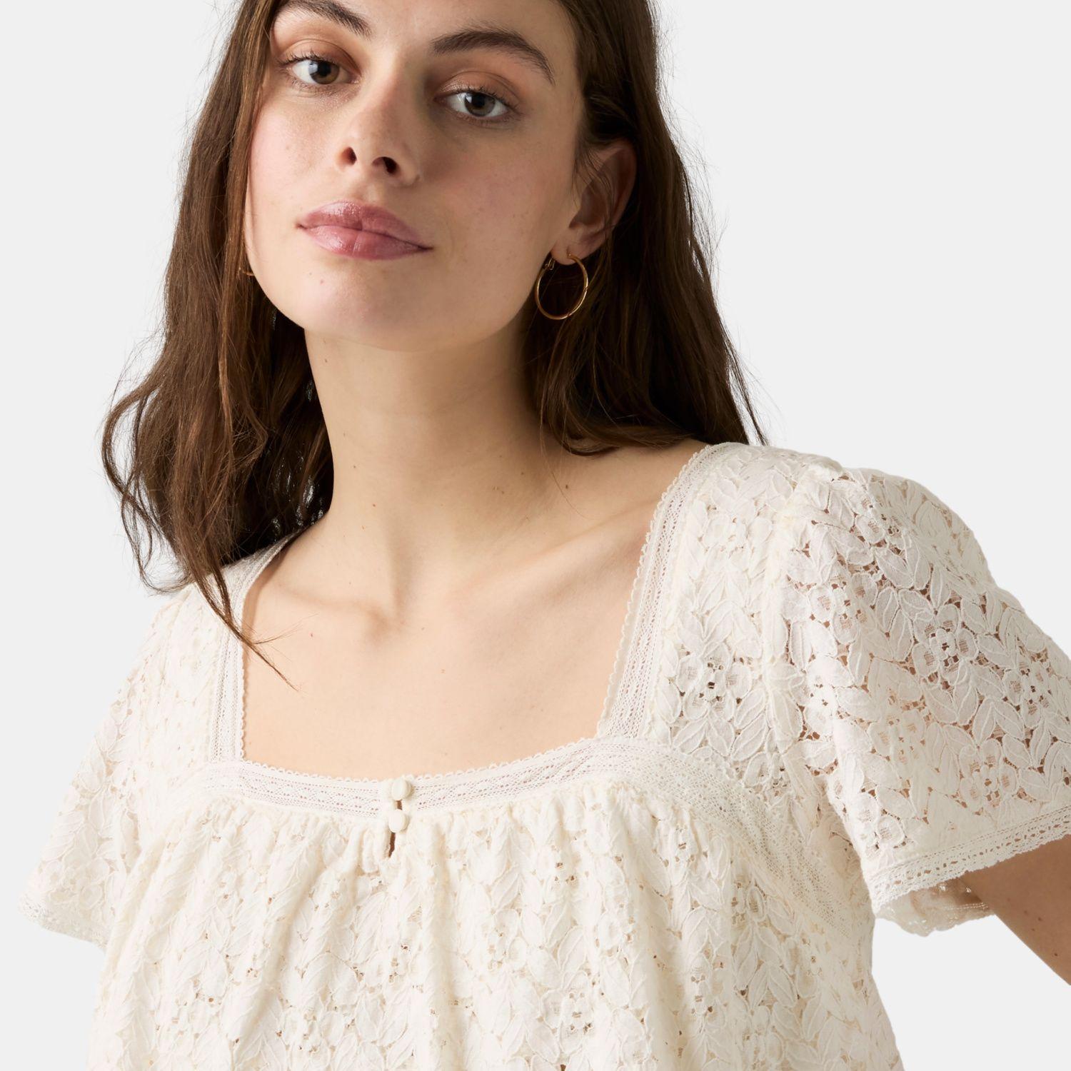 Blusa Mujer Dom Lace Blouse Beige Levis 007XH-0005-3
