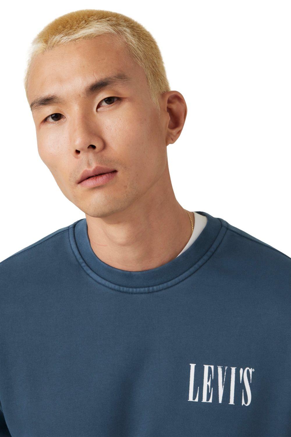 Polerón Hombre Relaxd Graphic Crew Azul Levis 38712-0372-3