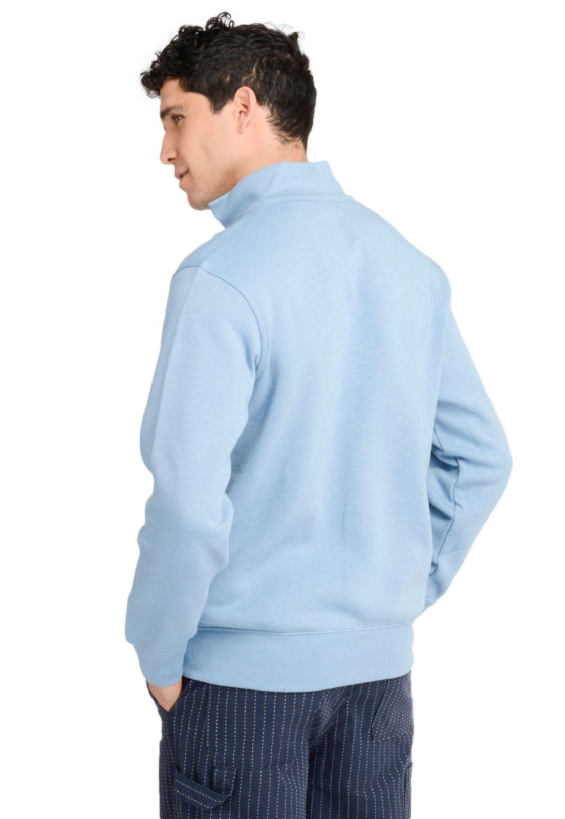 Sweater Hombre Quarter-Zip Fleece Regular Fit Azul-2