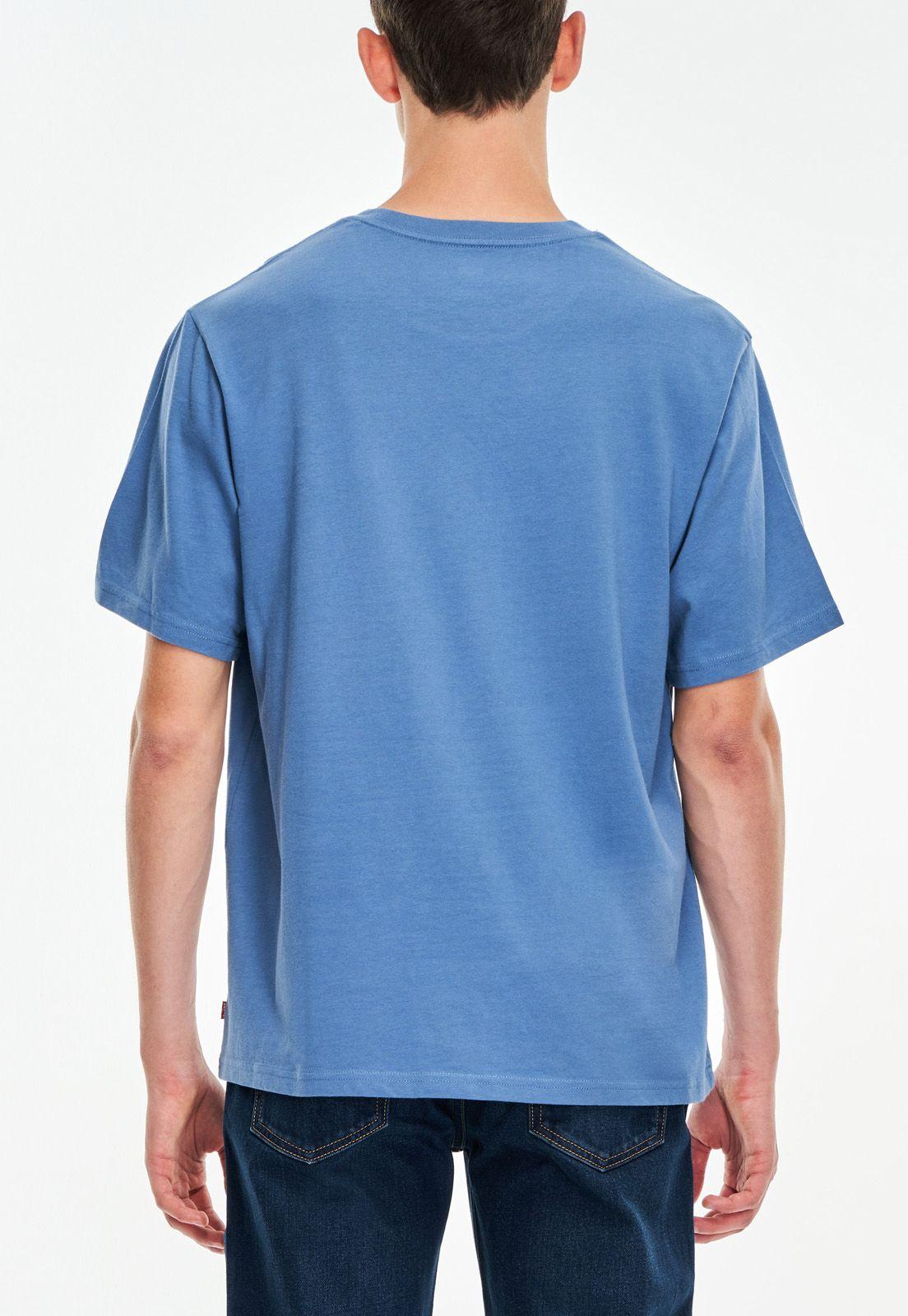 Polera Hombre Cuello Redondo Lisa Azul y Rojo Levis 16143-0598-1