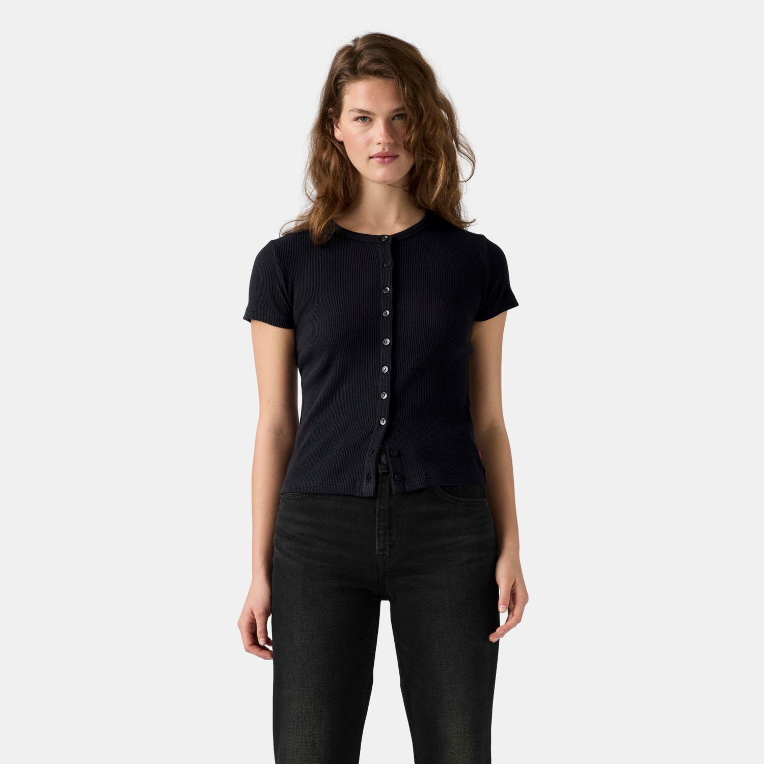 Polera Mujer Rory Button Through Ss Negro Levis 0086M-0000-0