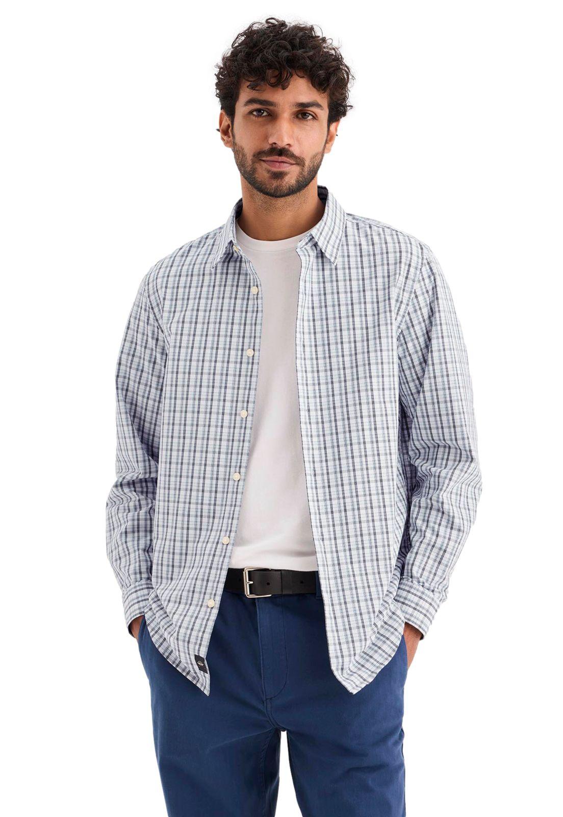 Camisa Hombre Workday LS Classic Fit Azul Cuadros A9386-0039-0