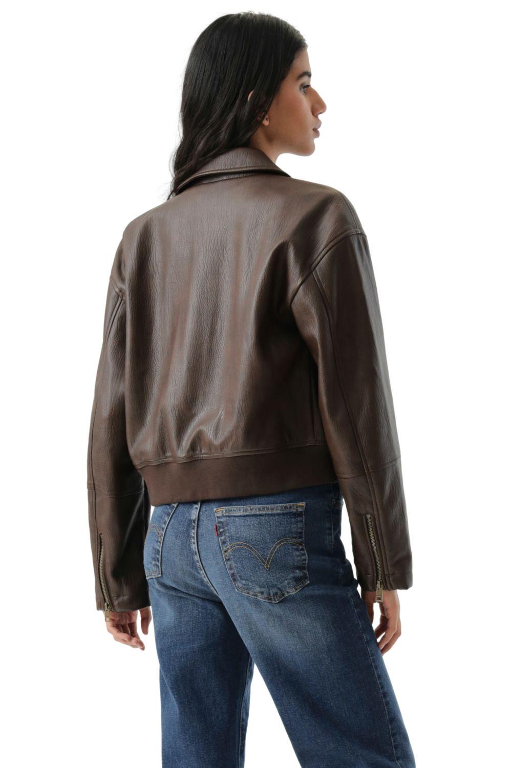 Chaqueta Mujer Shrunken Bomber Café Levis 59544-0731-2