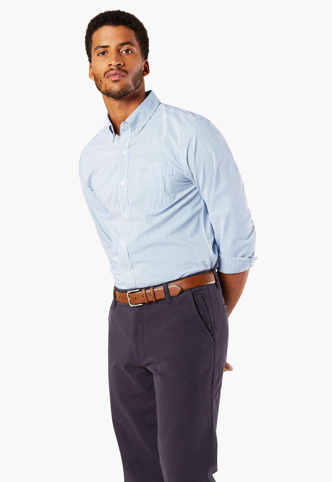Camisa Signature Comfort Flex Standard Fit Celeste 52661-0002-0