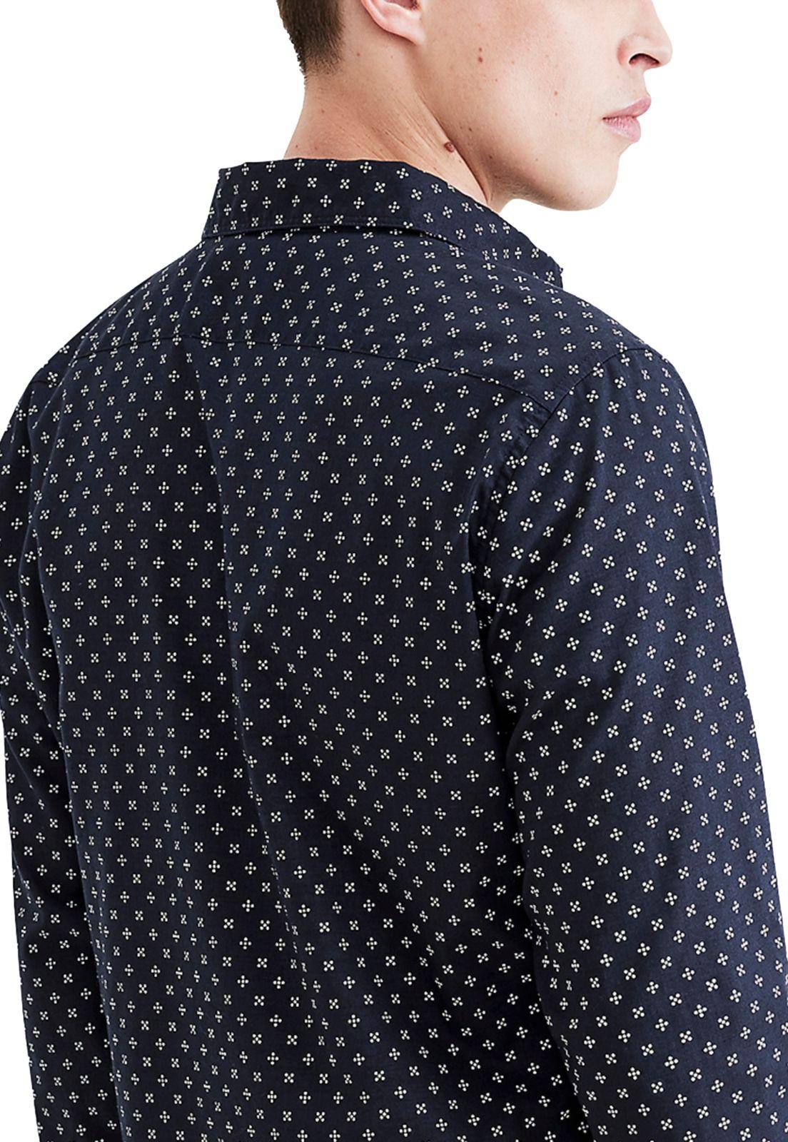 Camisa Hombre LS Casual Slim Fit Azul A4253-0021-1