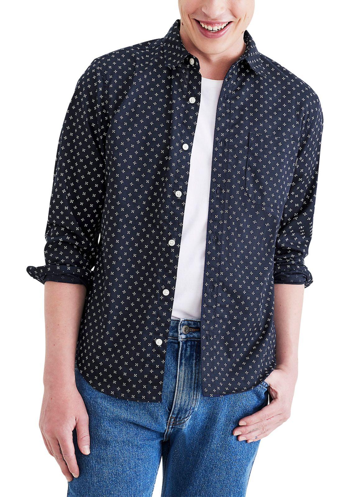 Camisa Hombre LS Casual Slim Fit Azul A4253-0021-0