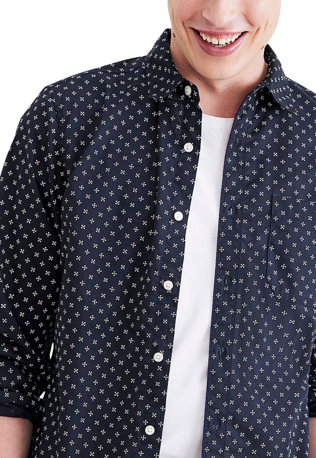 Camisa Hombre LS Casual Slim Fit Azul A4253-0021-2